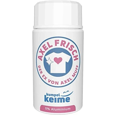 Abbildung von KUMPELKEIME Axel Frisch Deo Puder Das mikrobiologische Textil Deodorant für Damen und Herren Probiotisch Geruchsneutral ohne Aluminium Salze Gegen Schweiß Geruch 68g