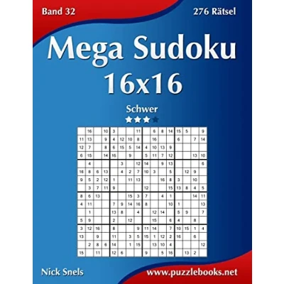 Abbildung von Mega Sudoku 16x16 Schwer Band 32 276 Rätsel