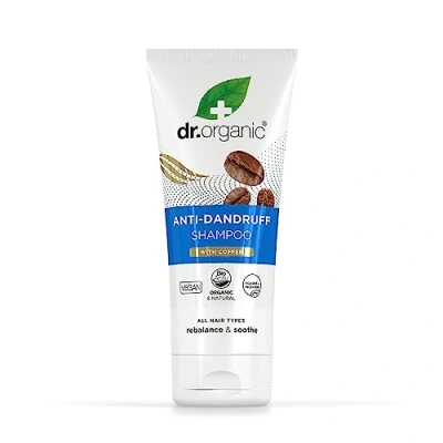 Abbildung von Dr. Organic Kaffee Anti Schuppen Shampoo, gesunde Kopfhaut, Herren, Damen, natürlich, vegan, tierversuchsfrei, paraben und SLS frei, recycelt &amp; recycelbar, biologisch, 200ml