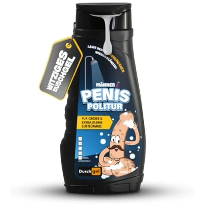 Abbildung von Penis Politur Duschgel Lustiges Männer &amp; Shampoo für Körper, Haar Witziges Geschenk Scherzartikel zum Geburtstag Spaß Männershampoo Männerpflege Gag