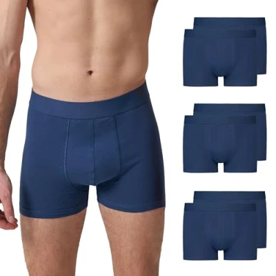 Abbildung von Snocks Boxershorts Herren 6 Paar Purnavy Größe S Unterhosen Männer Large Baumwolle Boxershort Unterwäsche