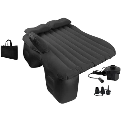 Abbildung von EDIESI, Luftmatratze Auto, Aufblasbares Bett, Autobett, Schlafmatratze, mit 12V elektrischer Luftpumpe und 3 Adaptern, Schnelle Inflation Deflation (Schwarz)