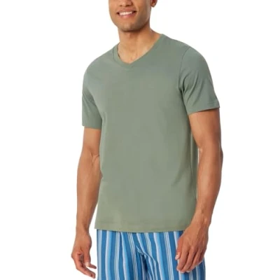 Abbildung von Schiesser V Ausschnitt Nachtwäsche Shirt, Herren, Größe: 48, Khaki