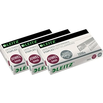 Abbildung von Leitz Heftzange Juwel Metall, 12 Blatt, matt, Nickel (Verzinkt, 3X Heftklammern)