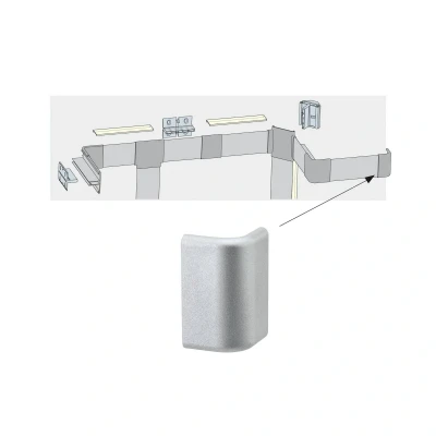 Abbildung von Paulmann 70274 Duo Profil Cap für den sauberen Profilabschluss 2er Pack Zubehör Alu matt Kunststoff LED Strips, Silber