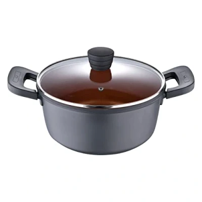 Abbildung von SAN IGNACIO SG 6610 CACEROLA 24X11.5CM C/TAPA ALUMINIO FUNDIDO IND BRONZE Töpfe