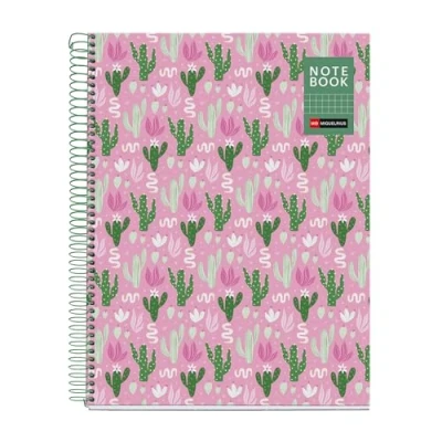Abbildung von Miquelrius Notizbuch A4, kariert, 5 mm, Hardcover aus laminiertem Karton, A4 mit 80 mikroperforierten Blättern, extra blickdichtes Papier 90 g/m², Metallspirale, 4 Löcher zum Abheften