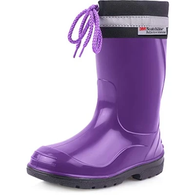 Abbildung von Ladeheid Gummistiefel Kinder Hohe wasserdichte Regenstiefel für Jungen und Mädchen LA 939 (Violett, 29 EU)