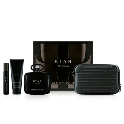 Abbildung von Mauboussin Prestige 2024 Star For Men Set: Eau de Parfum 90 ml, Duschgel 75 Travel Spray 20 ml &amp; Umhängetasche