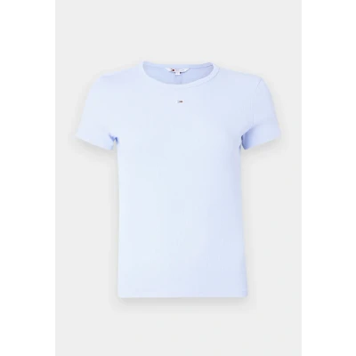 Abbildung von Tommy Jeans SLIM Essential Tshirt basic, Damen, Größe: 56, Sweet blue