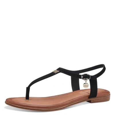 Abbildung von s.Oliver Damen Zehentrenner mit verstellbarem Riemchen Vegan, Schwarz (Black), 38 EU