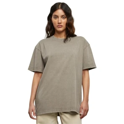 Abbildung von Build Your Brand Damen BY270 Ladies Oversized Acid Wash Tee T Shirt, Asphalt, XL