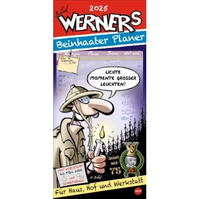 Abbildung von Werner Werkstattplaner 2025: Praktischer Wandkalender mit frei einteilbaren Spalten. Humorvoller Terminkalender kultigen Cartoons.