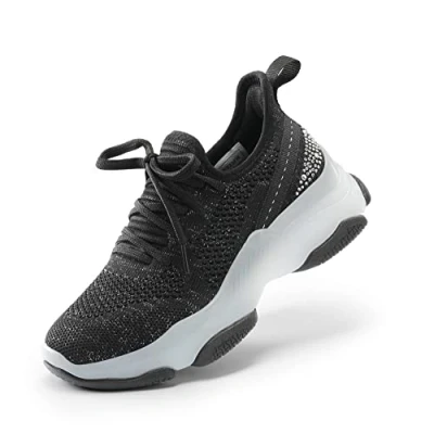 Abbildung von DREAM PAIRS Turnschuhe für Jungen und Mädchen, Kinder, Sport, Sportschuhe, Wanderschuhe kleine Kinder/große Kinder,Size 32,Schwarz,SDFS2303K