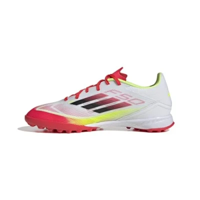 Abbildung von adidas Performance F50 League TURF Fußballschuh Multinocken, Herren, Größe: 42, Footwear white/core black/solar yellow Schuhe