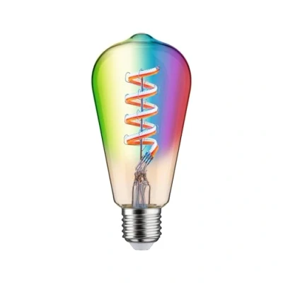 Abbildung von Paulmann 291.58 Filament 230V LED Kolben 470lm 6,3W 2200 6500K RGBW+ dimmbar Gold