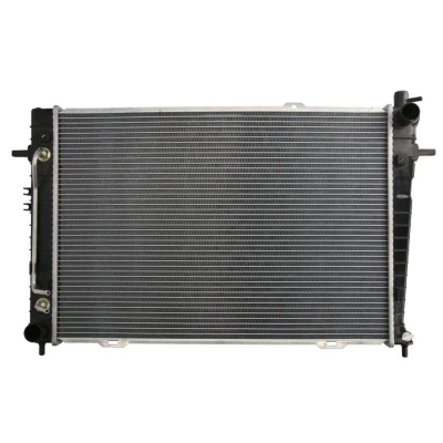 Abbildung von THERMOTEC D70307TT Kühler, Motorkühlung für Fahrzeuge mit/ohne Klimaanlage 640 459 18 Schalt /optional Automatikgetriebe Kühlrippen gelötet