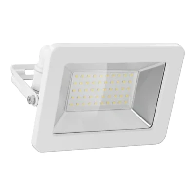 Abbildung von goobay 53875 LED Strahler Außen 50W / Außenstrahler IP65 Neutralweißes Licht 4250 lm/LED Scheinwerfer Fluter Wandmontage Gartenstrahler/Weiß