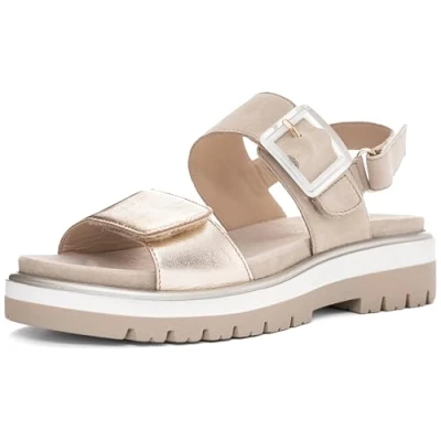 Abbildung von ara Damen Malaga Sandale, Sand, 41 EU