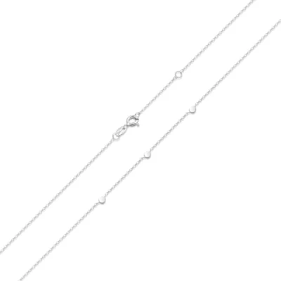 Abbildung von MATERIA Damen Silber Kette 925 mit runden Plättchen Halskette für Frauen Teenager 42 45cm verstellbar in Etui CO 25