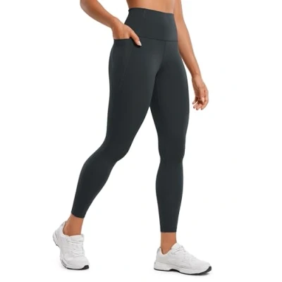 Abbildung von CRZ Yoga Butterluxe Damen High Waist Sport Leggings Blickdicht Soft Hosen Gym Workout Leggins mit Tasche 64cm Melanit 40