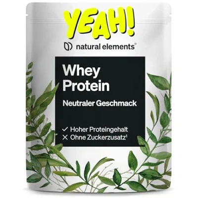 Abbildung von Whey Protein Pulver Neutral 1kg 25g pro Portion ohne Süßungsmittel, Aromen hochdosiert in Deutschland produziert &amp; laborgeprüft