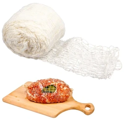 Abbildung von Browin 310102 Schinkennetz weiß, Fleischnetz, Elastische, Rollbraten Netz, 15 cm x 5 m bis 220C, Stoff, White, cm, 7 6 1 Einheiten