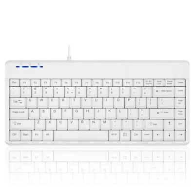 Abbildung von Perixx PERIBOARD 409WU US, Wired USB Mini Keyboard White US English…