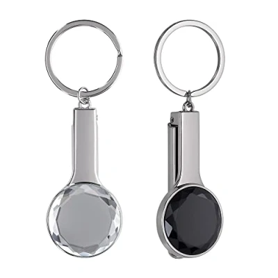 Abbildung von kwmobile 2X Tisch Handtaschenhalter Haken Faltbare Antirutsch Taschenhaken Halterung für Handtaschen Diamant Schwarz Weiß Silber
