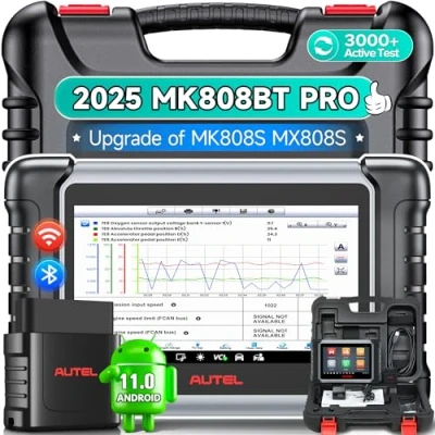Abbildung von Autel MaxiCOM MK808BT PRO OBD2 Diagnosegerät: 2024 Voll Bidirektionale Aktiver Test, Android 11, 4G+64G, 2.4&amp;5G WIFI, Upgrade von MK808S MK808 MX808S, 28+ Service Alle System, BT506 Kompatibel