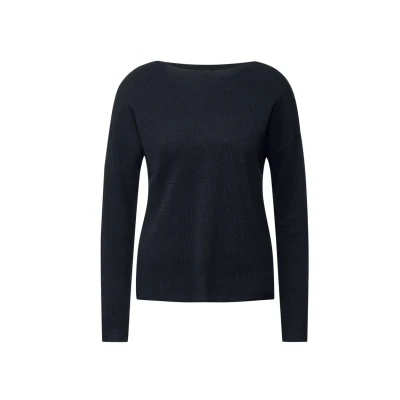 Abbildung von Cecil MIT MESH Strickpullover, Damen, Größe: Medium, Blau