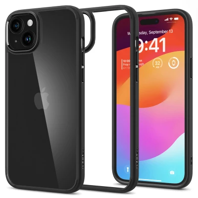 Abbildung von Spigen Ultra Hybrid TPU Back Cover Schwarz Apple iPhone 15