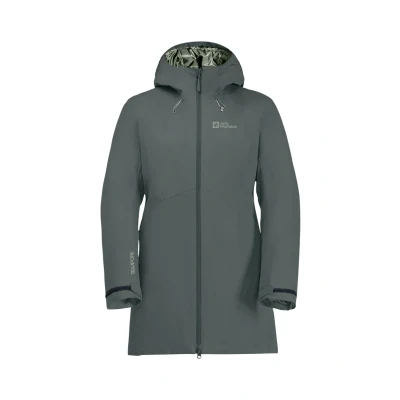Abbildung von Jack Wolfskin Heidelstein Outdoorjacke, Damen, Größe: XS, Slate green