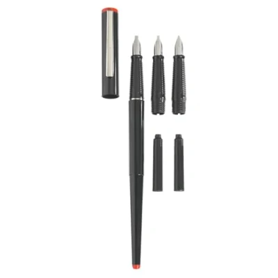 Abbildung von Herlitz 10999746 Schulfüllhalter my.pen, M Feder schwarz/weiß, inklusive Patrone, 2 teiliges Set