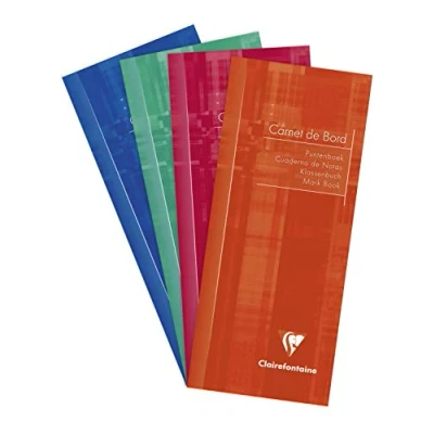 Abbildung von Clairefontaine 3529C Klassenheft für Lehrer die Notenübersicht der Schüler, 8,5x20 cm, 16 Blatt 110g, farbig sortiert, 1 Stück