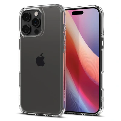 Abbildung von Apple iPhone 16 Pro Hülle Kunststoff Spigen Hard Case/Backcover Handyhülle Transparent Shockproof/Stoßfest