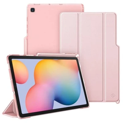 Abbildung von Fintie Hülle für Samsung Galaxy Tab S6 Lite 10,4 Zoll 2024/2022/2020 Tablet Slim Schutzhülle mit Transparenter Rückseite Cover und Auto Schlaf/Wach Funktion, Roségold