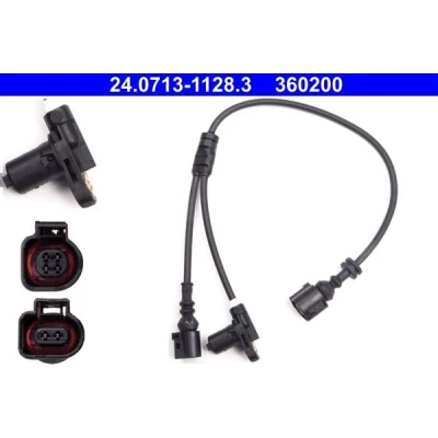 Abbildung von ATE 24.0713 1128.3 ABS Sensor 474 für Verschleißwarnanzeiger vorbereitet VOLKSWAGEN: Sharan I, SEAT: Alhambra FORD: Galaxy Mk1 MPV