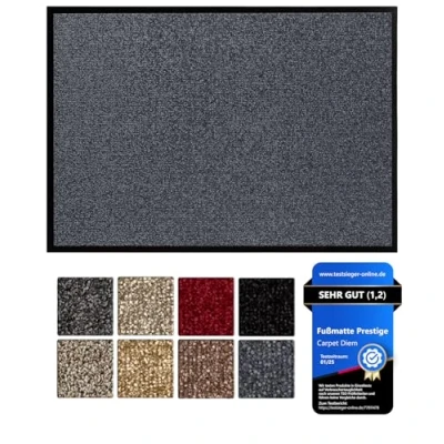 Abbildung von Carpet Diem Prestige Schmutzfangmatte 40x60 Anthrazit Fußmatte innen &amp; außen in Premium Qualität für bessere Saugfähigkeit, Haltbarkeit und Optik