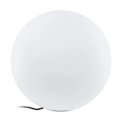 Abbildung von EGLO Garten Kugel Monterolo, 1 flammige Außenleuchte, Stehleuchte aus Kunststoff, Farbe: Weiß, Fassung: E27, Ø: 50 cm, IP65