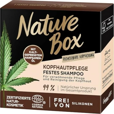 Abbildung von Nature Box Festes Shampoo Kopfhautpflege Hanf (85 g), 3er Pack, 3 x 85 g