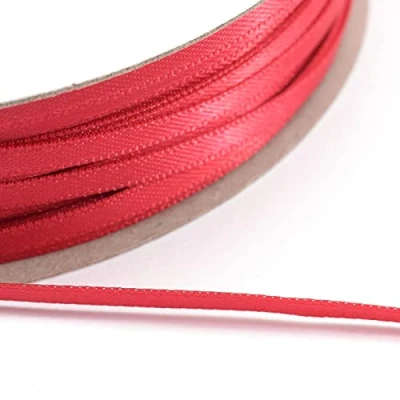 Abbildung von Vaessen Creative Satinband 3mmx100m Rot, Schleifenband, Dekoband, Bänder zum Basteln, Stoffbänder für Hochzeit, Taufe Und Geburtstagsgeschenke