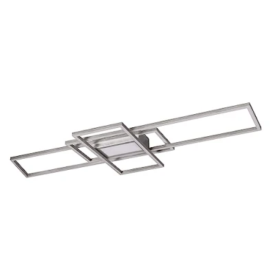 Abbildung von Trio Leuchten LED Deckenleuchte Irvine 620010407, Metall Nickel matt, inkl. 60 Watt LED, Fernbedienung, Dimmer, Nachtlicht
