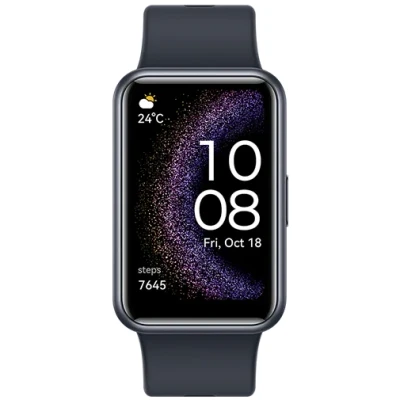 Abbildung von Huawei Watch Fit SE Schwarzes Silikon Armband
