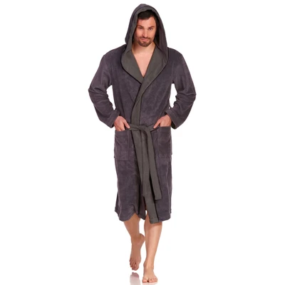 Abbildung von Vossen Poppy Unisex Bademantel, Größe: Large, Anthrazit