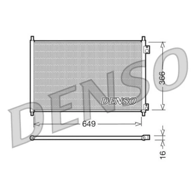 Abbildung von DENSO DCN40006 Klimakondensator ohne Trockner 649x366x16 R 134a 649
