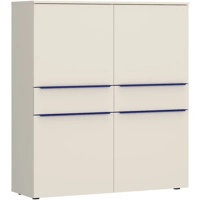 Abbildung von TOM TAILOR HOME Hochkommode Highboard, Breite 110 cm,4 Türen,2 Schubladen, viel Stauraum