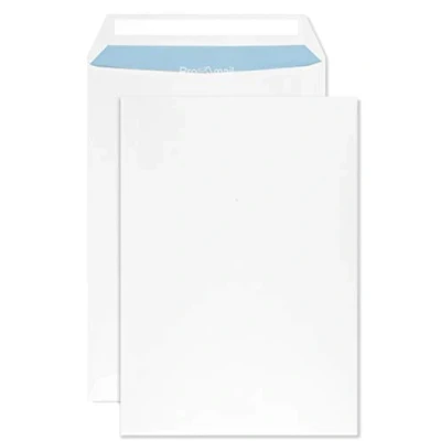 Abbildung von Netuno 500 Versandtaschen DIN B5 Weiß 176 x 250 mm 90g Geschäfts Umschläge groß gerade Klappe Haftklebung ohne Fenster Briefumschläge Großbrief Format weiße Briefkuverts für Briefe Rechnungen