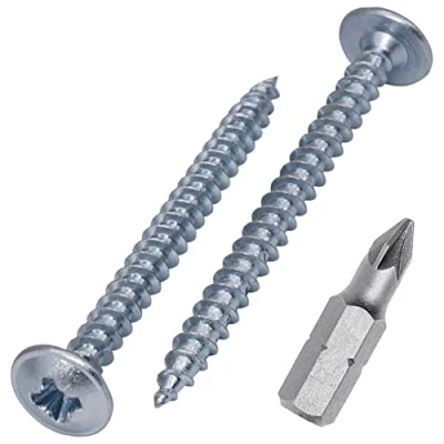 Abbildung von (450 Stück) verzinkter Stahl 3,5 x 40 mm Holzschrauben Metallschrauben modifizierter Halsspannkopf selbstschneidend (450, mm)