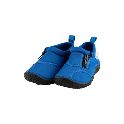 Abbildung von Sterntaler Badeschuhe mit Zipper Kinder Aquaschuhe seitlichem Reißverschluss und ergonomischer Sohle Schwimmschuhe Bequeme Wasserschuhe Unisex Strand Slipper, königsblau, Größe 24